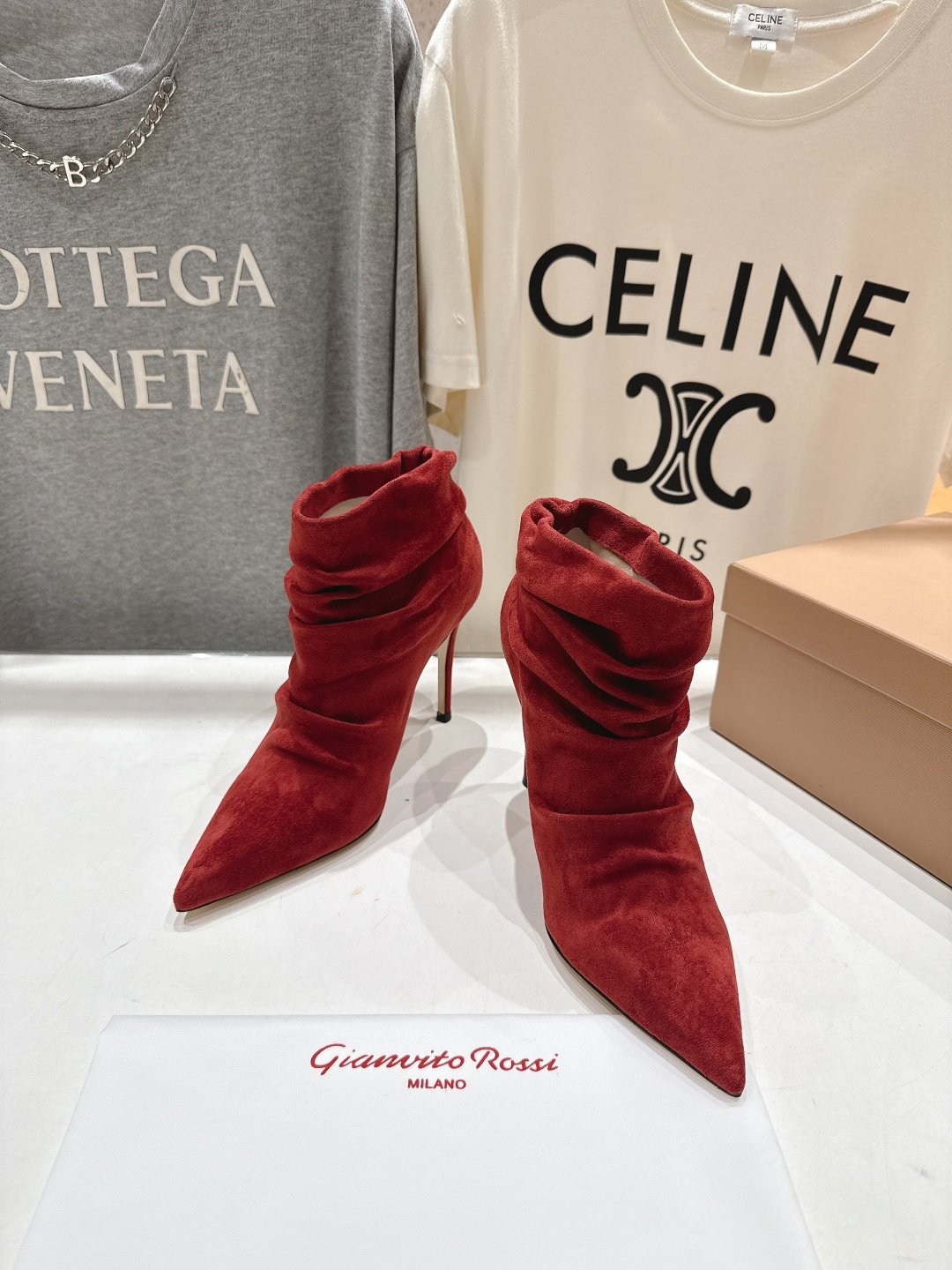 高版本出厂 Gianvito Rossi/吉安维托·罗西 F025 2025ss新款性感高跟短靴堆堆靴G