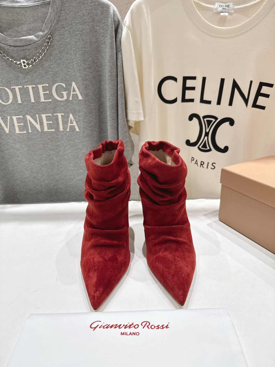 高版本出厂 Gianvito Rossi/吉安维托·罗西 F025 2025ss新款性感高跟短靴堆堆靴G