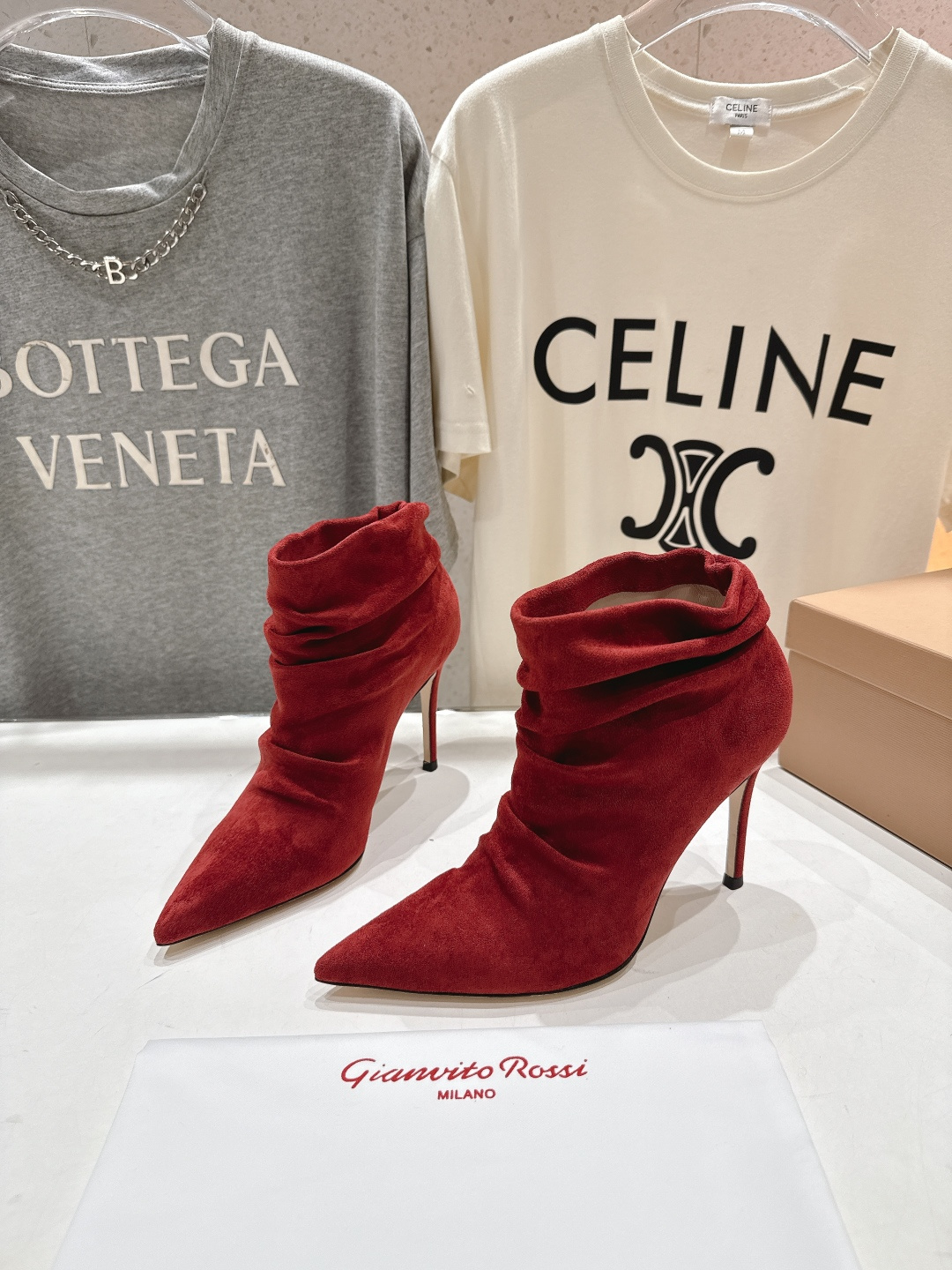 高版本出厂 Gianvito Rossi/吉安维托·罗西 F025 2025ss新款性感高跟短靴堆堆靴G