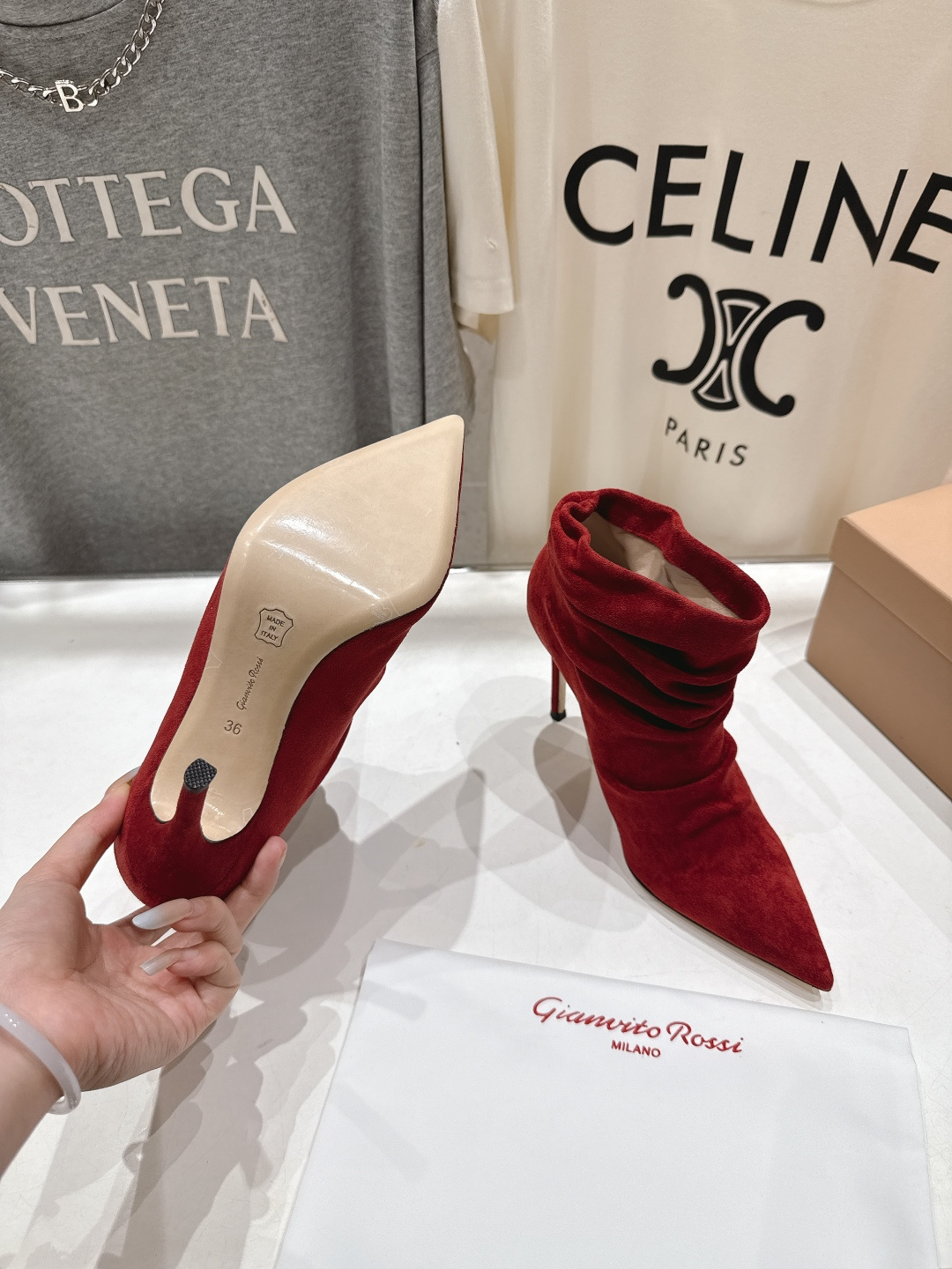 高版本出厂 Gianvito Rossi/吉安维托·罗西 F025 2025ss新款性感高跟短靴堆堆靴G