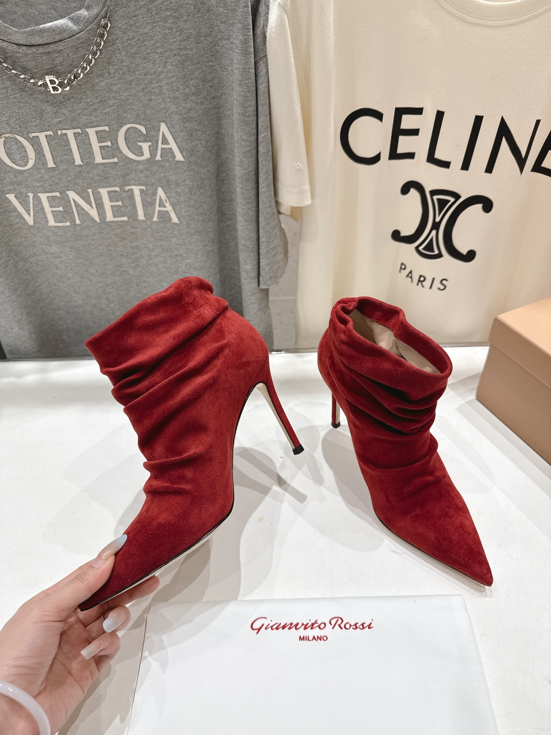 高版本出厂 Gianvito Rossi/吉安维托·罗西 F025 2025ss新款性感高跟短靴堆堆靴G