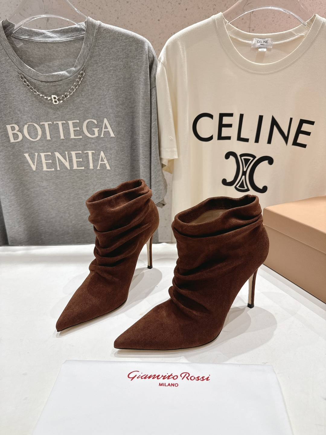 高版本出厂 Gianvito Rossi/吉安维托·罗西 F025 2025ss新款性感高跟短靴堆堆靴G