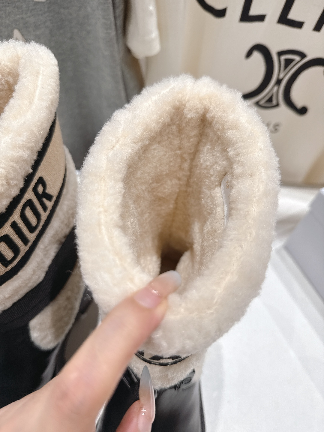 高版本出厂 皮里毛里两种可选 Dior*迪奥 D家F019 2025ss走秀款工装中筒靴 小红书爆款，各