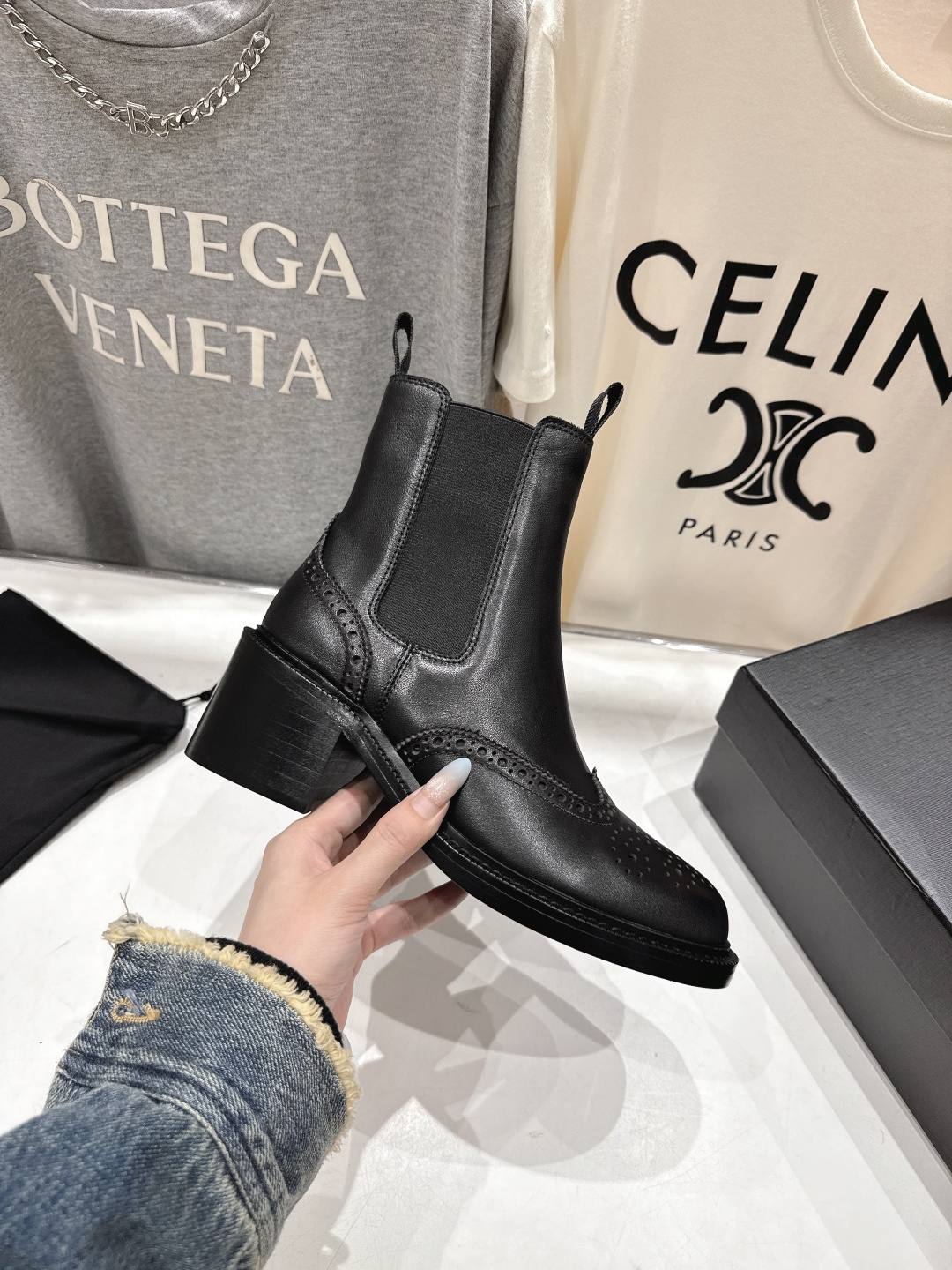 高版本出厂 SAINT LAURENT/圣罗兰YSL 25ss爆款平底布洛克英伦风切尔西短靴乐福鞋，20