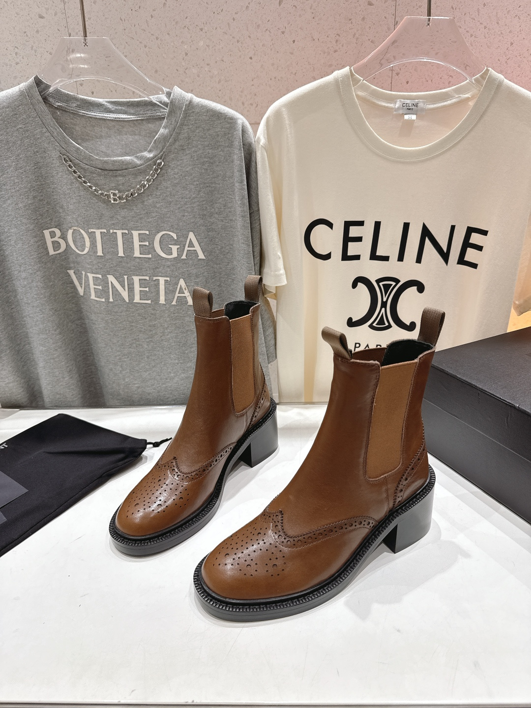 高版本出厂 SAINT LAURENT/圣罗兰YSL 25ss爆款平底布洛克英伦风切尔西短靴乐福鞋，20