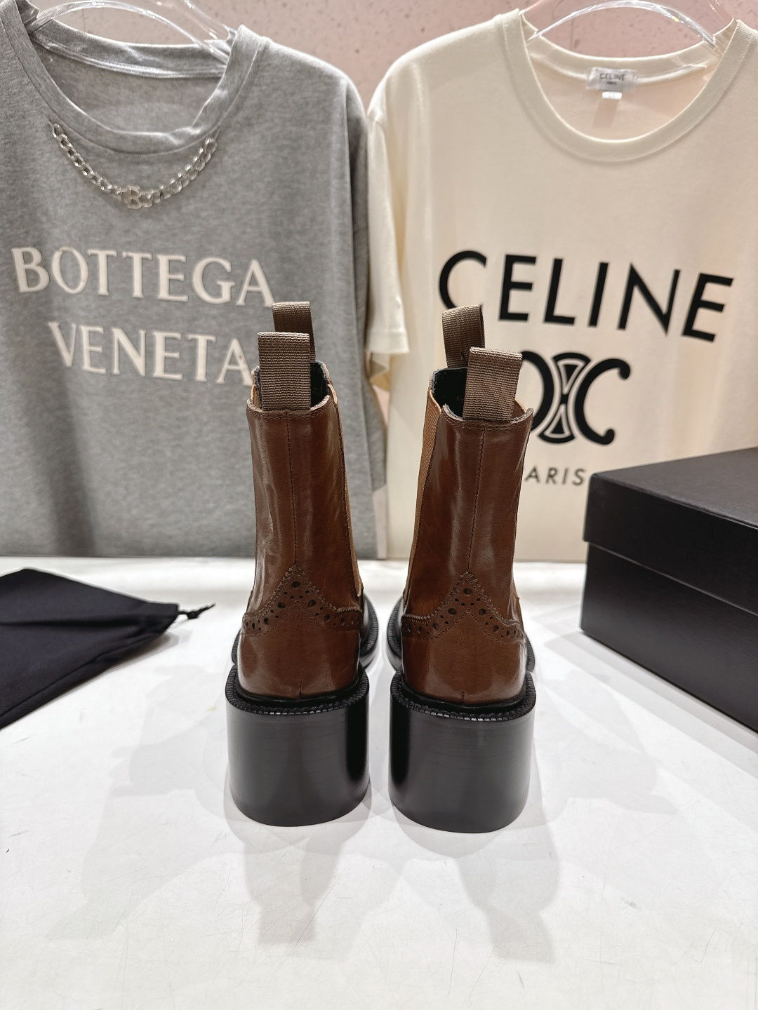 高版本出厂 SAINT LAURENT/圣罗兰YSL 25ss爆款平底布洛克英伦风切尔西短靴乐福鞋，20