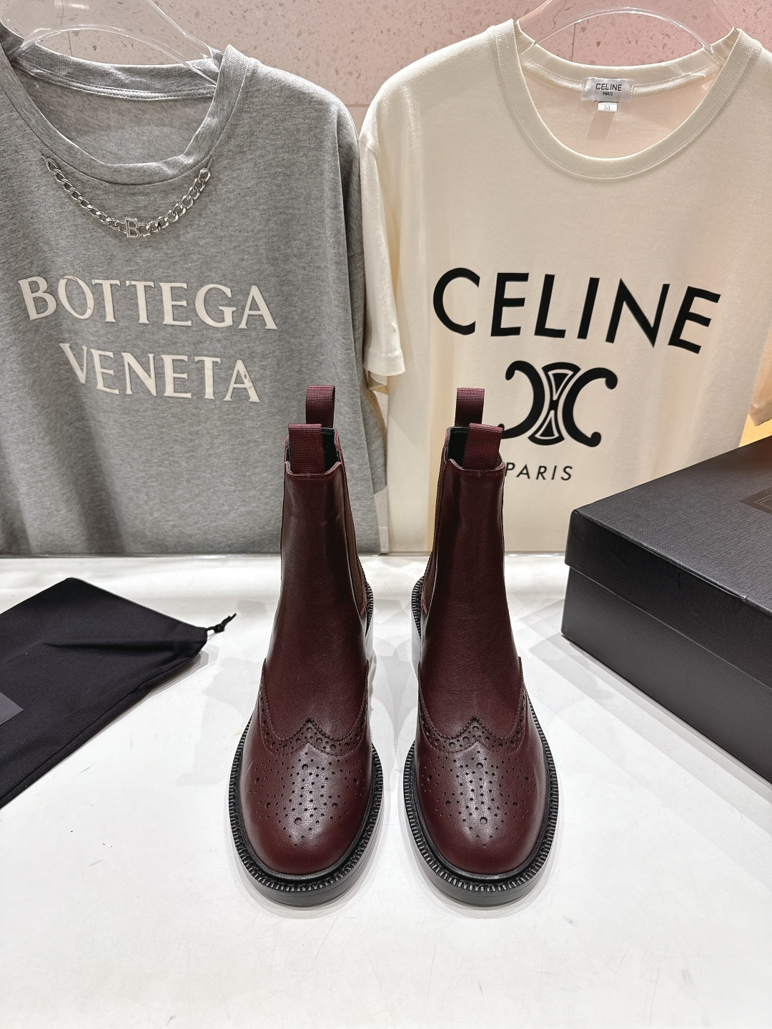 高版本出厂 SAINT LAURENT/圣罗兰YSL 25ss爆款平底布洛克英伦风切尔西短靴乐福鞋，20