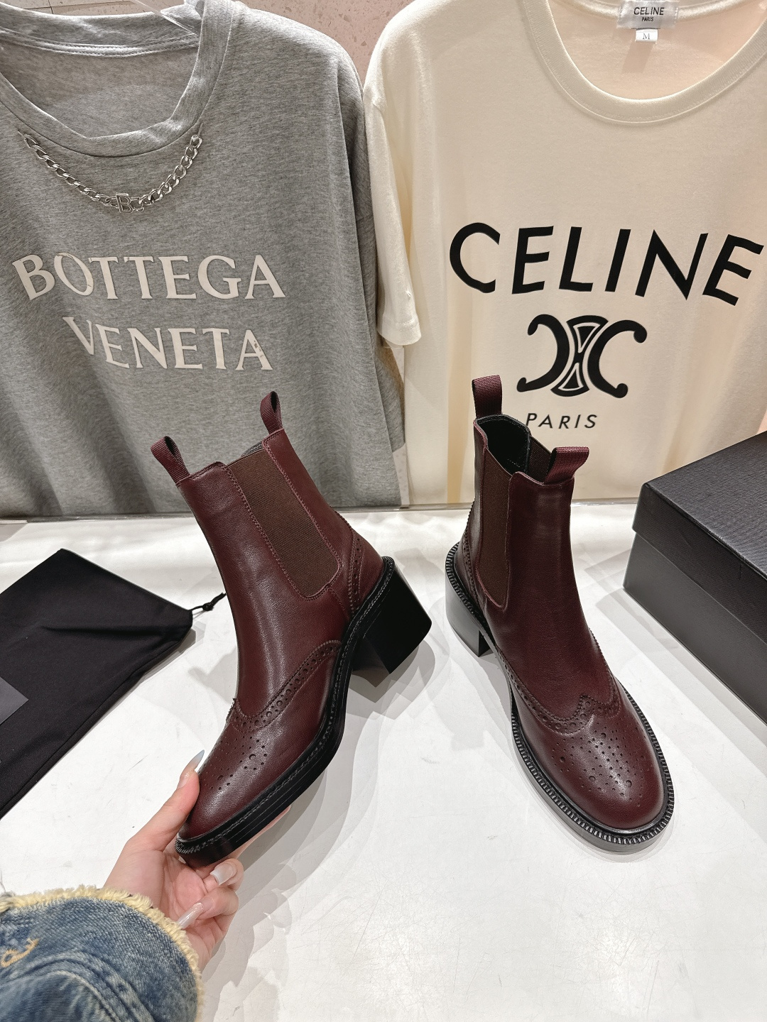 高版本出厂 SAINT LAURENT/圣罗兰YSL 25ss爆款平底布洛克英伦风切尔西短靴乐福鞋，20