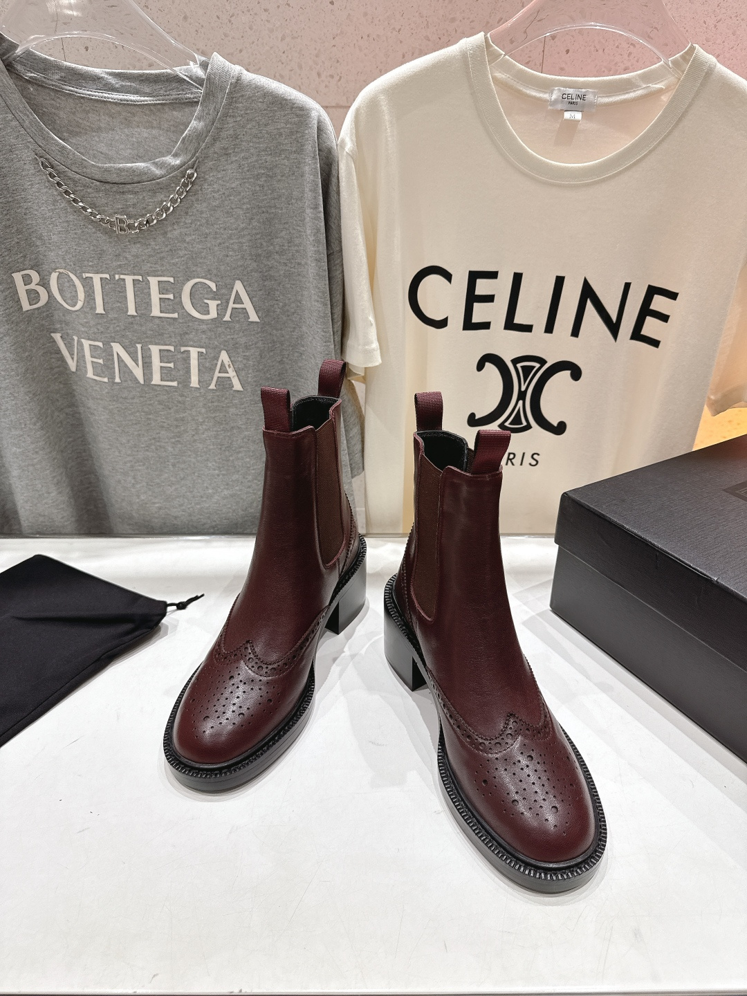 高版本出厂 SAINT LAURENT/圣罗兰YSL 25ss爆款平底布洛克英伦风切尔西短靴乐福鞋，20