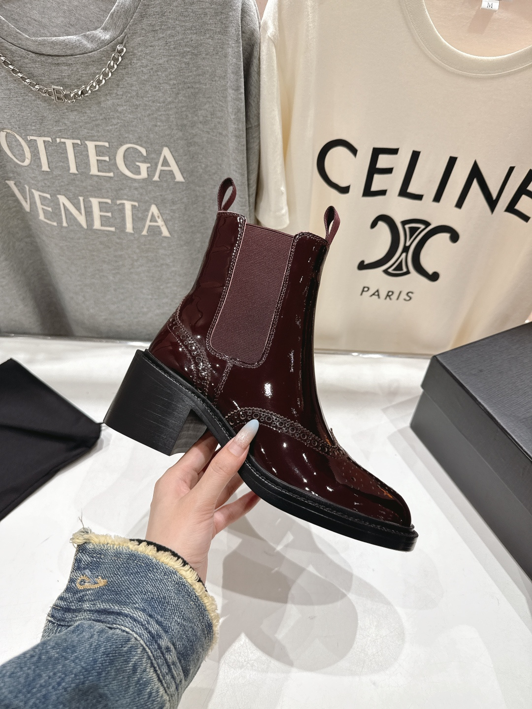 高版本出厂 SAINT LAURENT/圣罗兰YSL 25ss爆款平底布洛克英伦风切尔西短靴乐福鞋，20