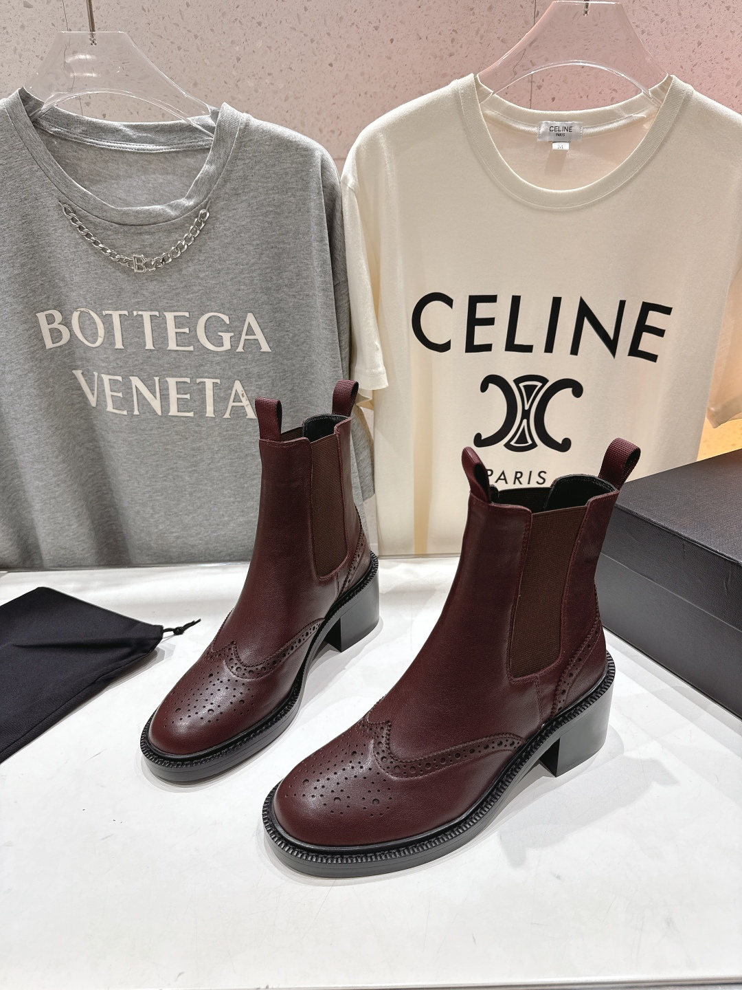 高版本出厂 SAINT LAURENT/圣罗兰YSL 25ss爆款平底布洛克英伦风切尔西短靴乐福鞋，20