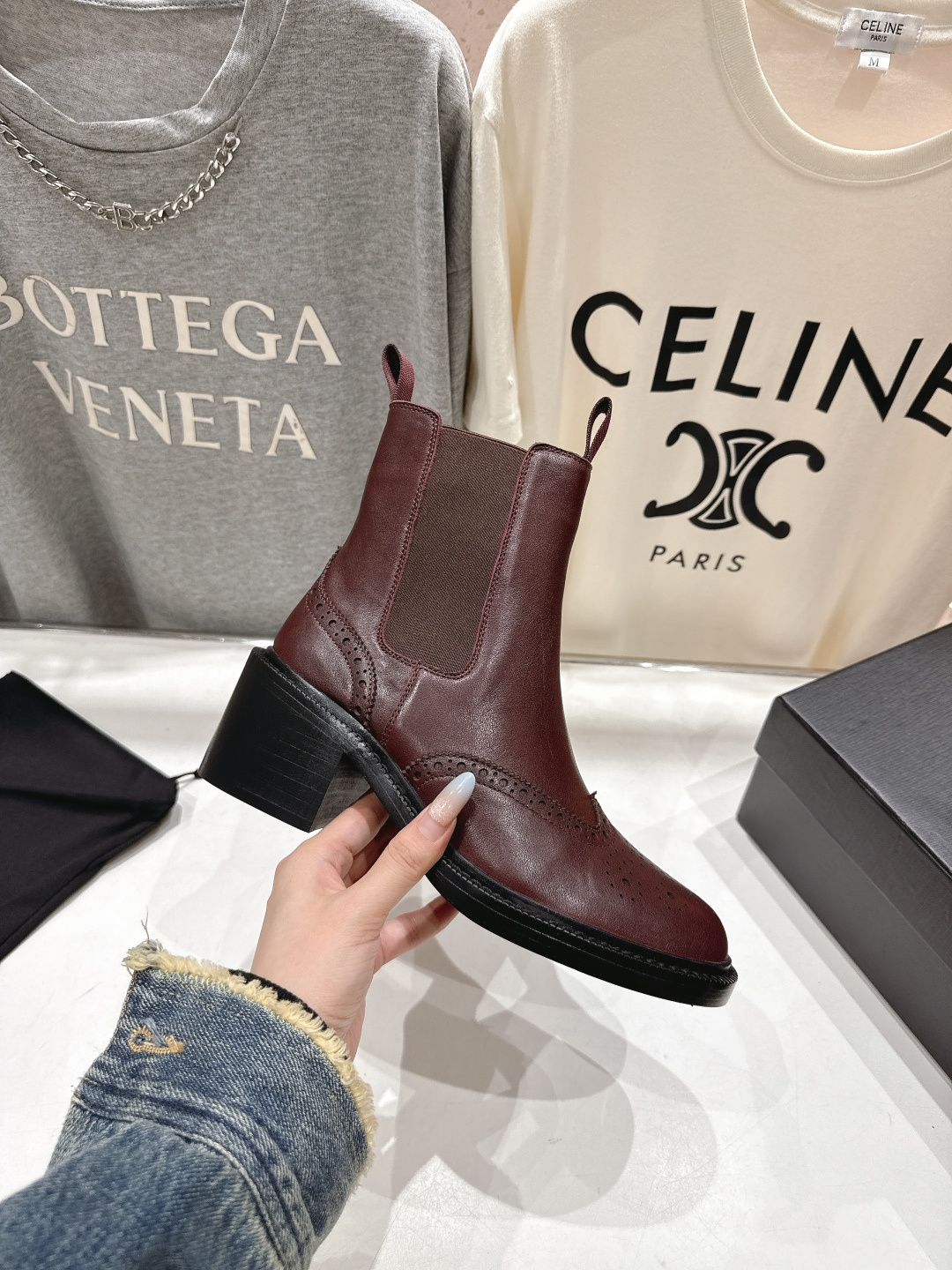 高版本出厂 SAINT LAURENT/圣罗兰YSL 25ss爆款平底布洛克英伦风切尔西短靴乐福鞋，20