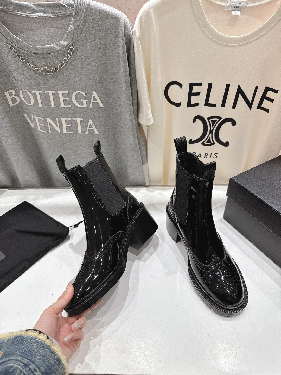 高版本出厂 SAINT LAURENT/圣罗兰YSL 25ss爆款平底布洛克英伦风切尔西短靴乐福鞋，20