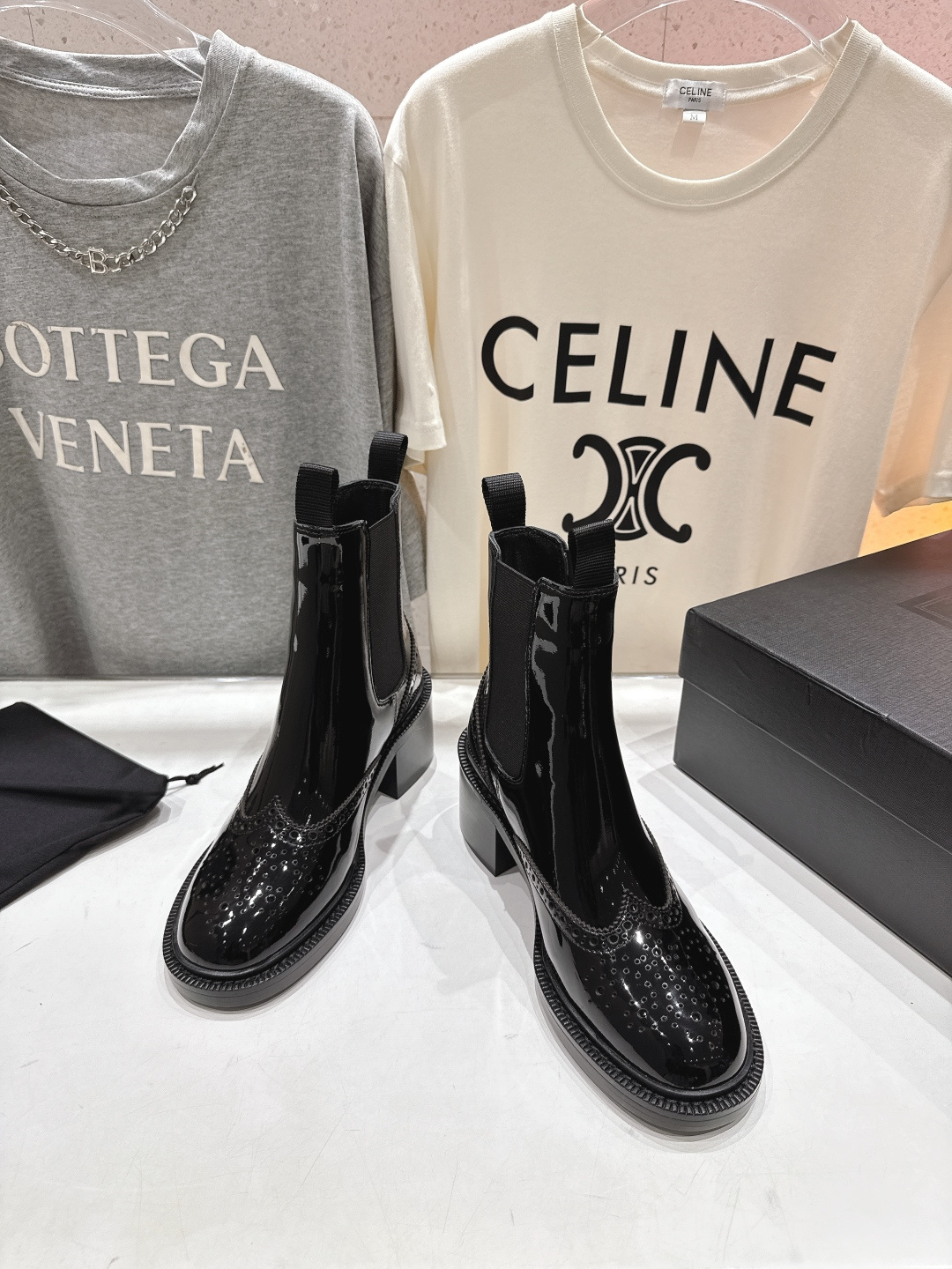 高版本出厂 SAINT LAURENT/圣罗兰YSL 25ss爆款平底布洛克英伦风切尔西短靴乐福鞋，20