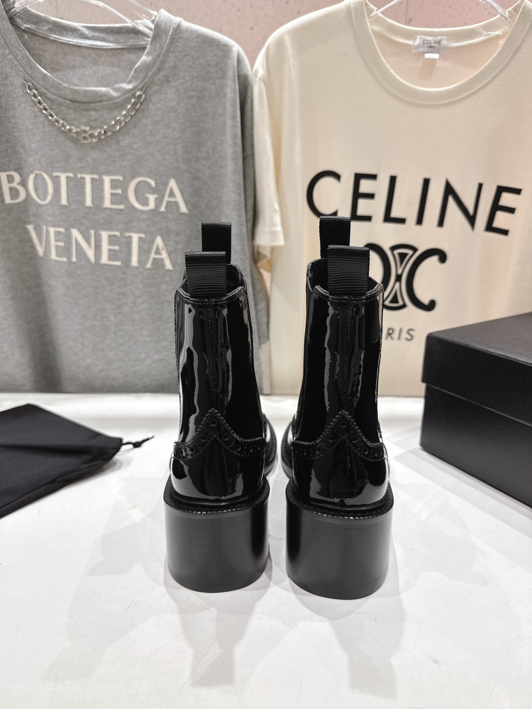 高版本出厂 SAINT LAURENT/圣罗兰YSL 25ss爆款平底布洛克英伦风切尔西短靴乐福鞋，20