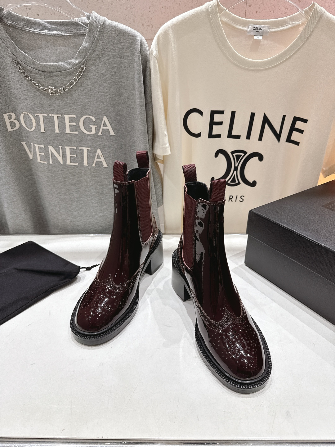 高版本出厂 SAINT LAURENT/圣罗兰YSL 25ss爆款平底布洛克英伦风切尔西短靴乐福鞋，20