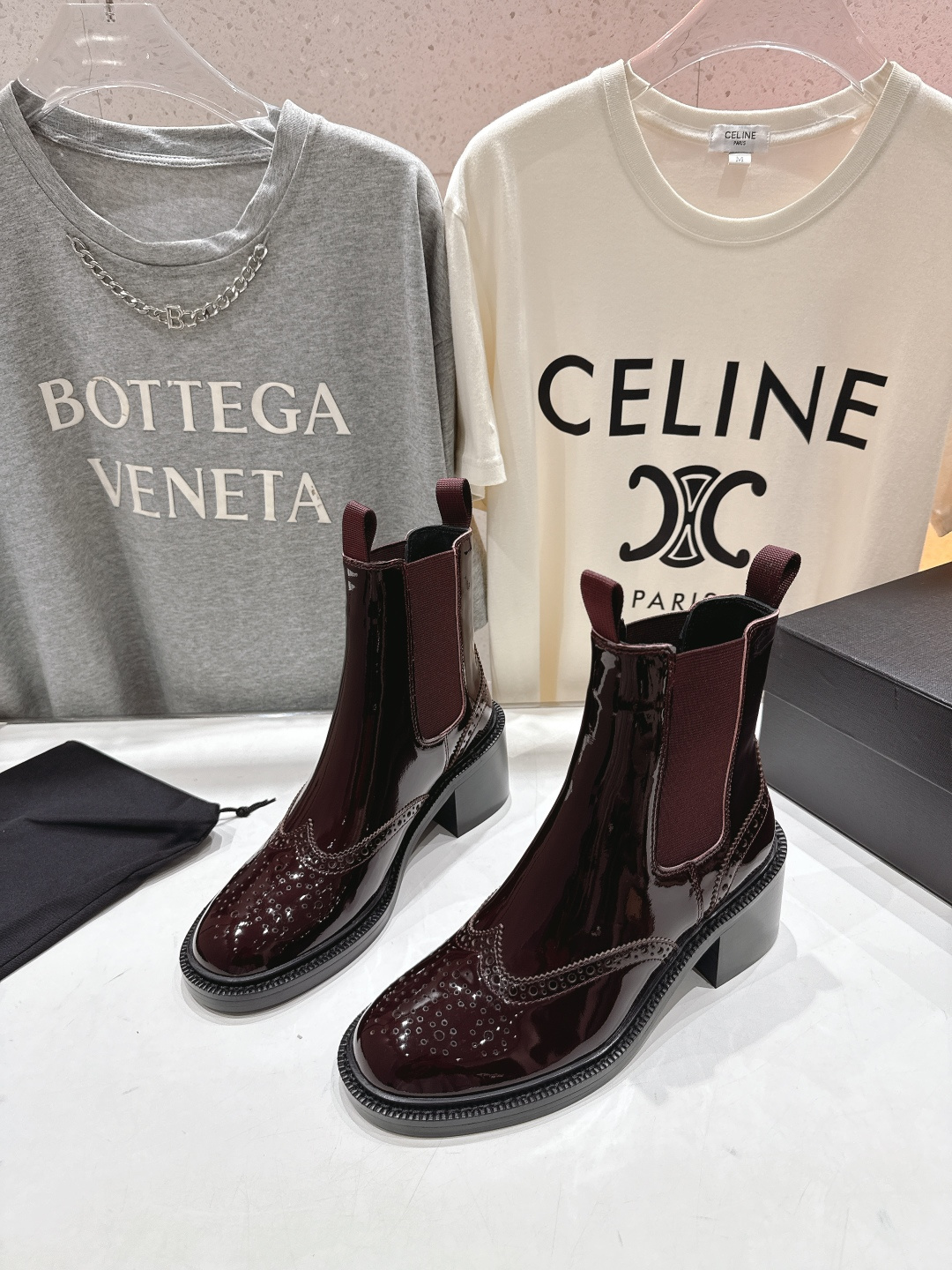 高版本出厂 SAINT LAURENT/圣罗兰YSL 25ss爆款平底布洛克英伦风切尔西短靴乐福鞋，20