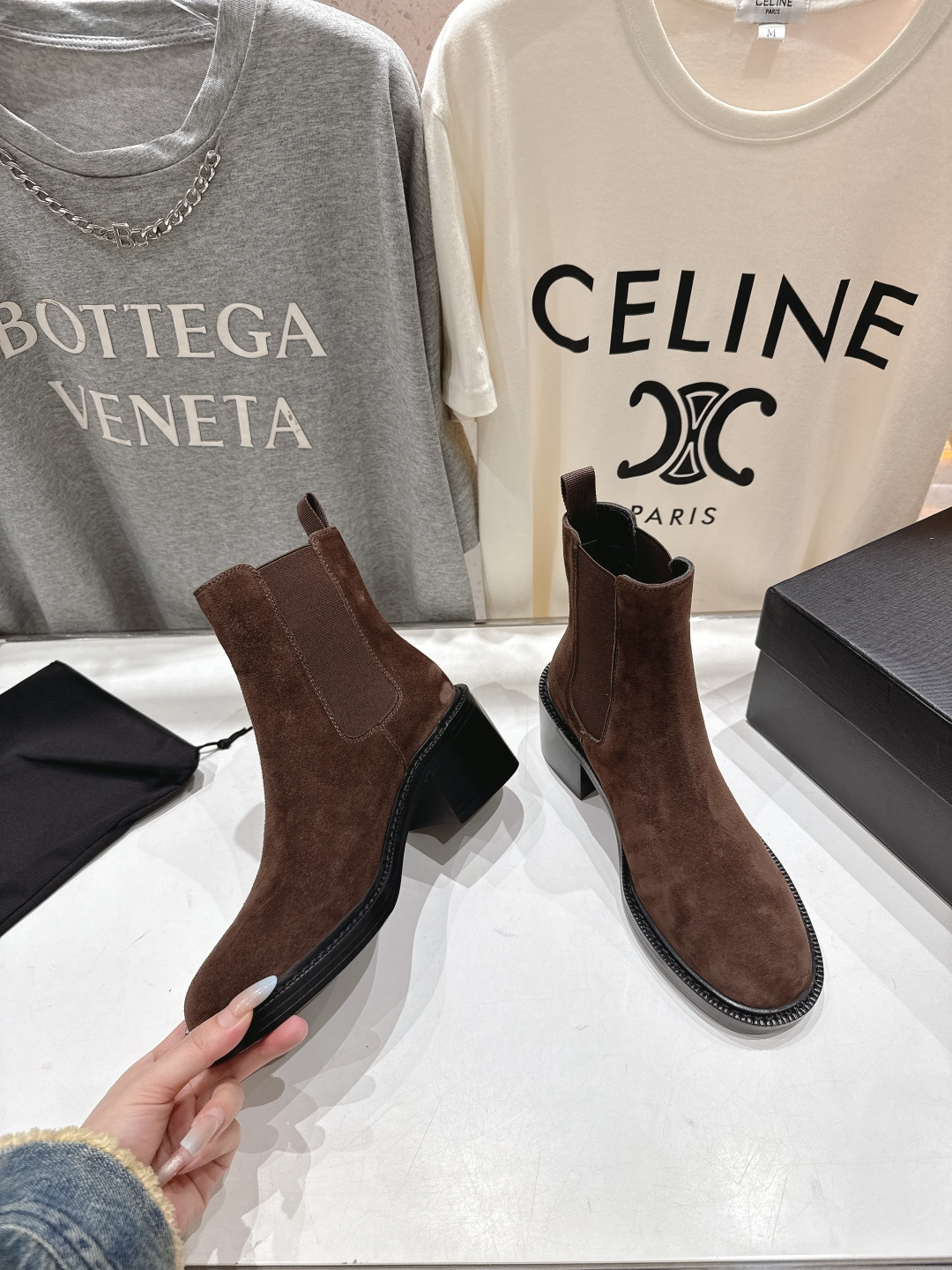 高版本出厂 SAINT LAURENT/圣罗兰YSL 25ss爆款平底布洛克英伦风切尔西短靴乐福鞋，20