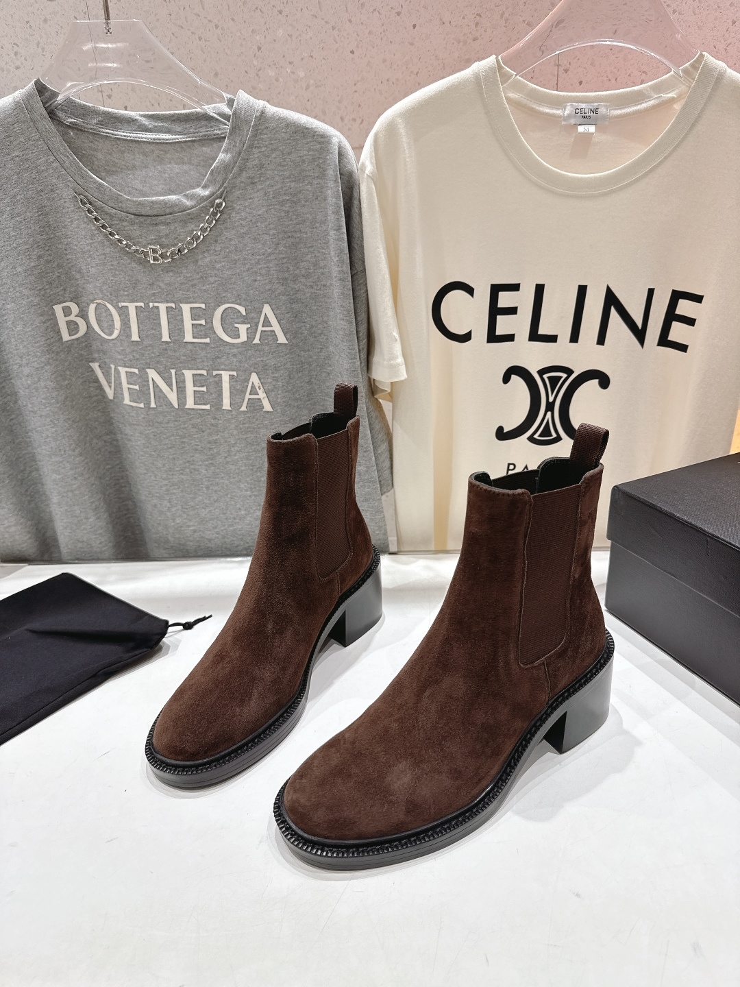 高版本出厂 SAINT LAURENT/圣罗兰YSL 25ss爆款平底布洛克英伦风切尔西短靴乐福鞋，20