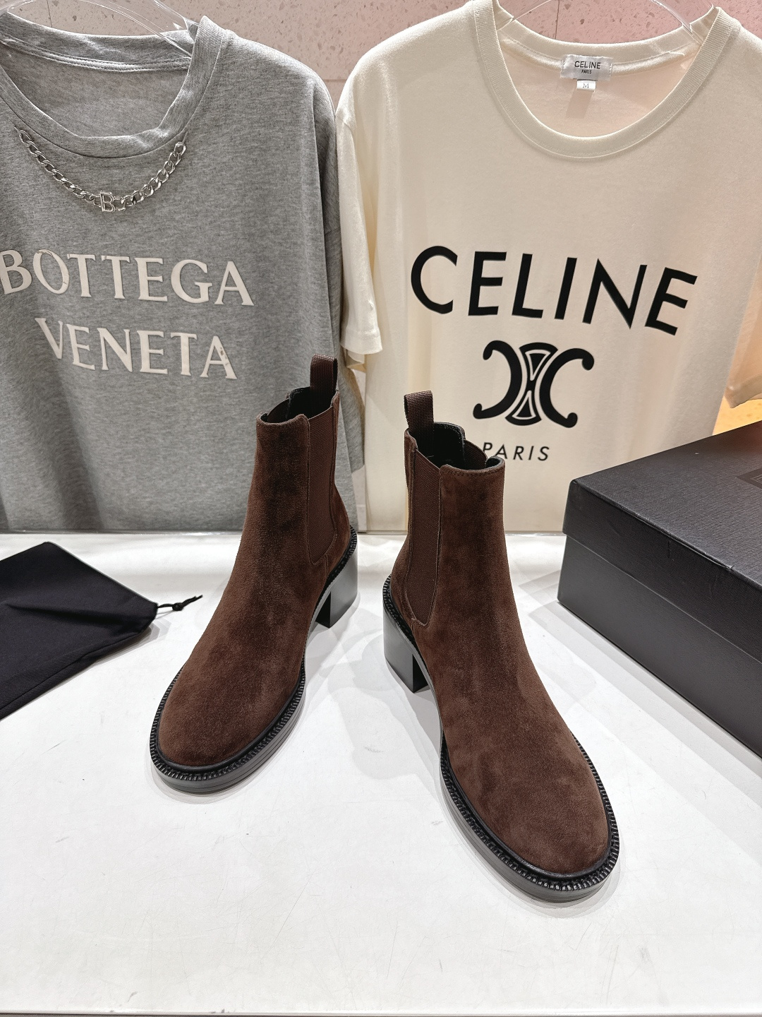 高版本出厂 SAINT LAURENT/圣罗兰YSL 25ss爆款平底布洛克英伦风切尔西短靴乐福鞋，20