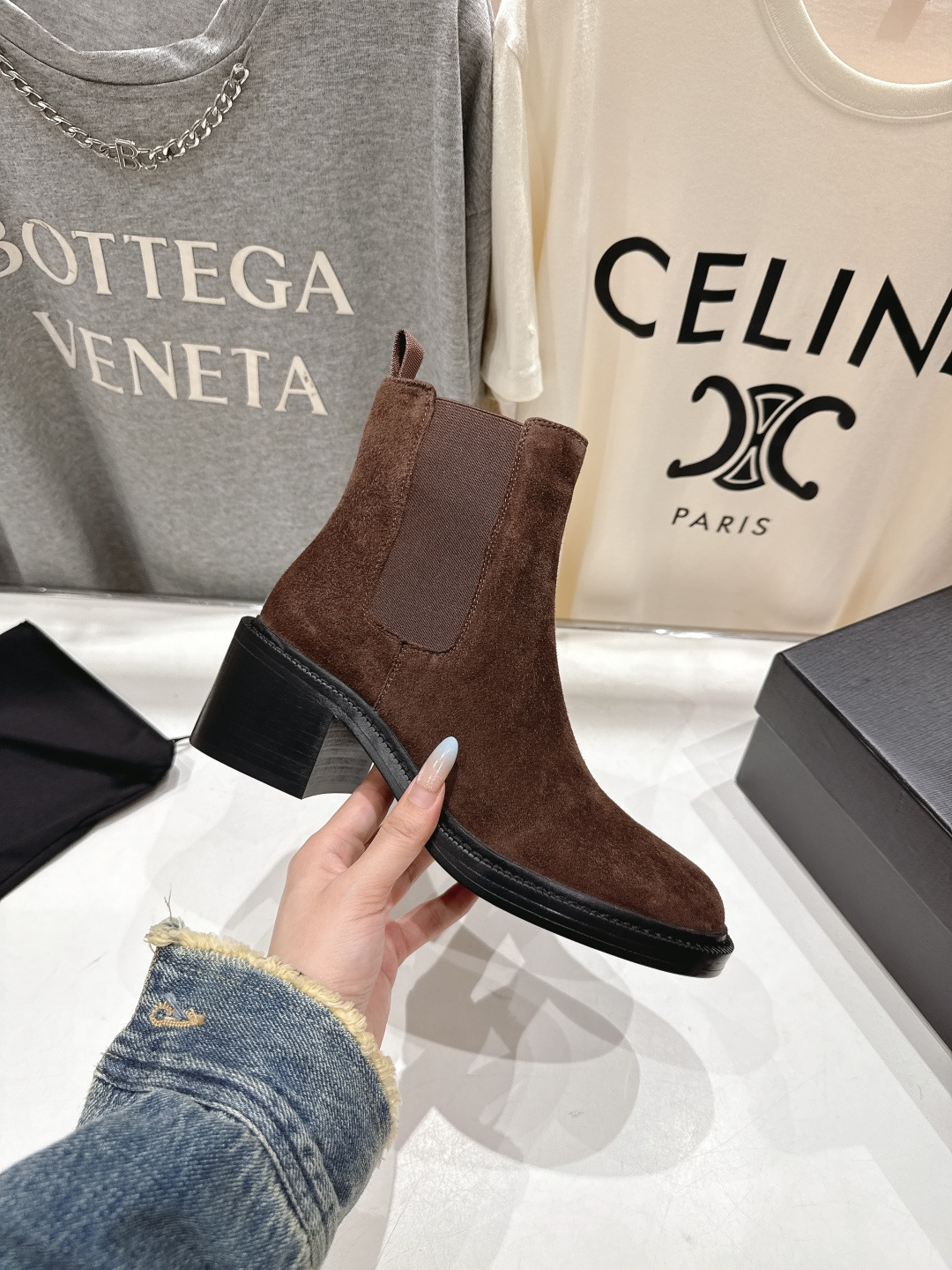 高版本出厂 SAINT LAURENT/圣罗兰YSL 25ss爆款平底布洛克英伦风切尔西短靴乐福鞋，20