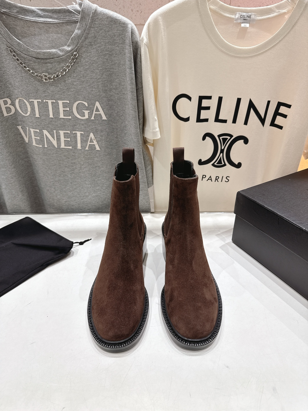 高版本出厂 SAINT LAURENT/圣罗兰YSL 25ss爆款平底布洛克英伦风切尔西短靴乐福鞋，20