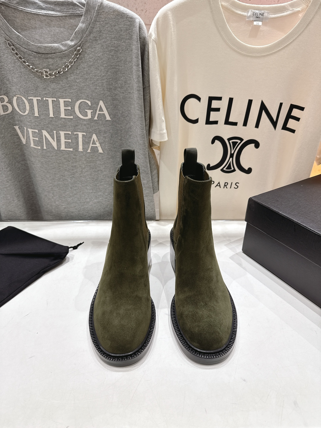 高版本出厂 SAINT LAURENT/圣罗兰YSL 25ss爆款平底布洛克英伦风切尔西短靴乐福鞋，20