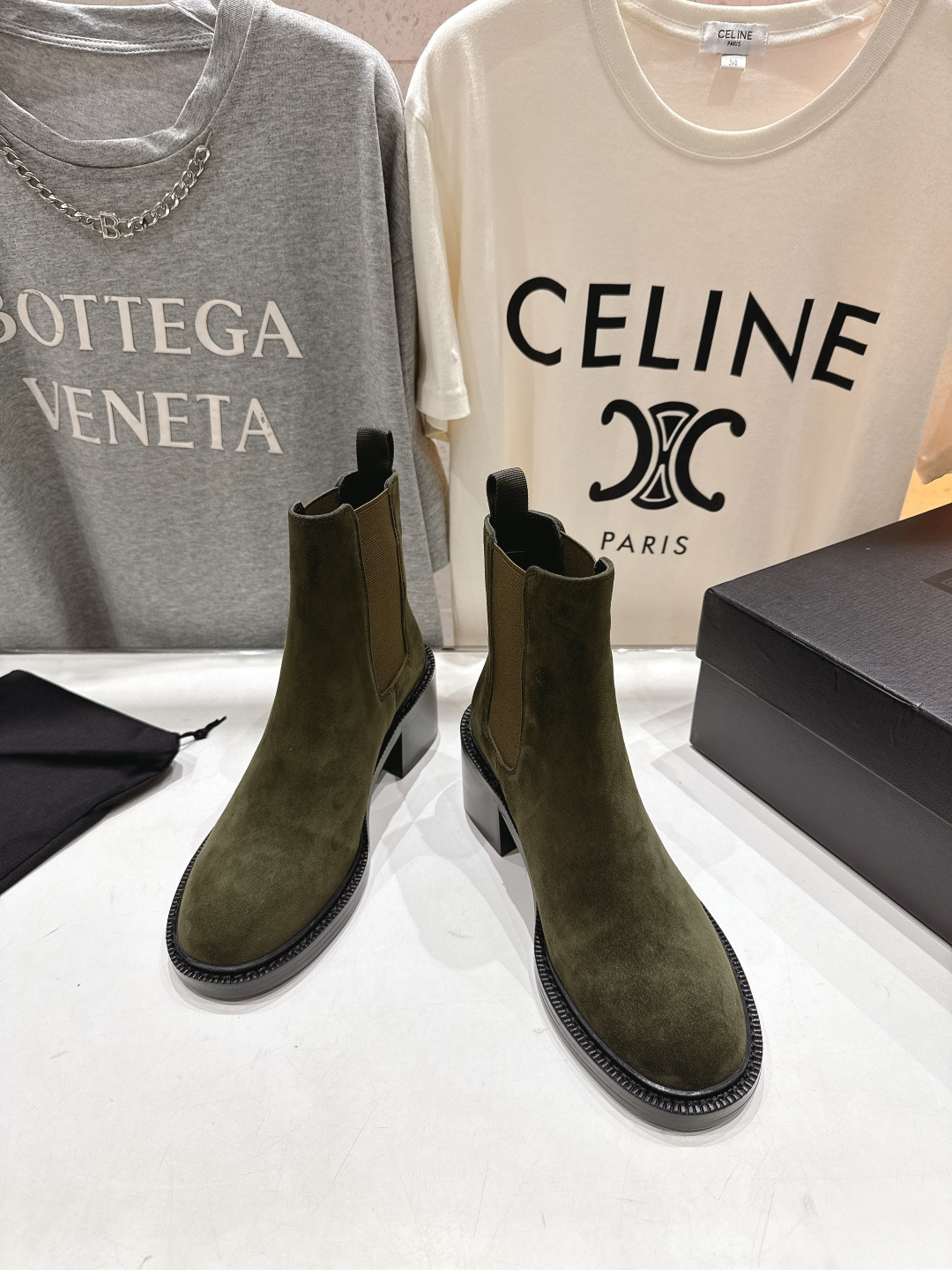 高版本出厂 SAINT LAURENT/圣罗兰YSL 25ss爆款平底布洛克英伦风切尔西短靴乐福鞋，20