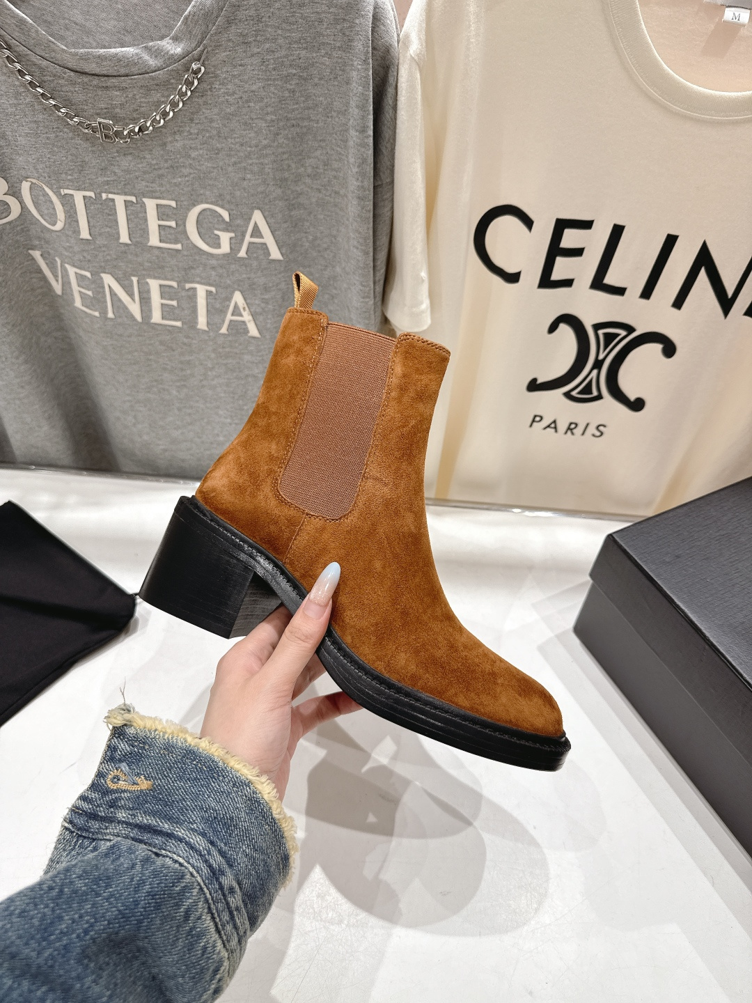 高版本出厂 SAINT LAURENT/圣罗兰YSL 25ss爆款平底布洛克英伦风切尔西短靴乐福鞋，20