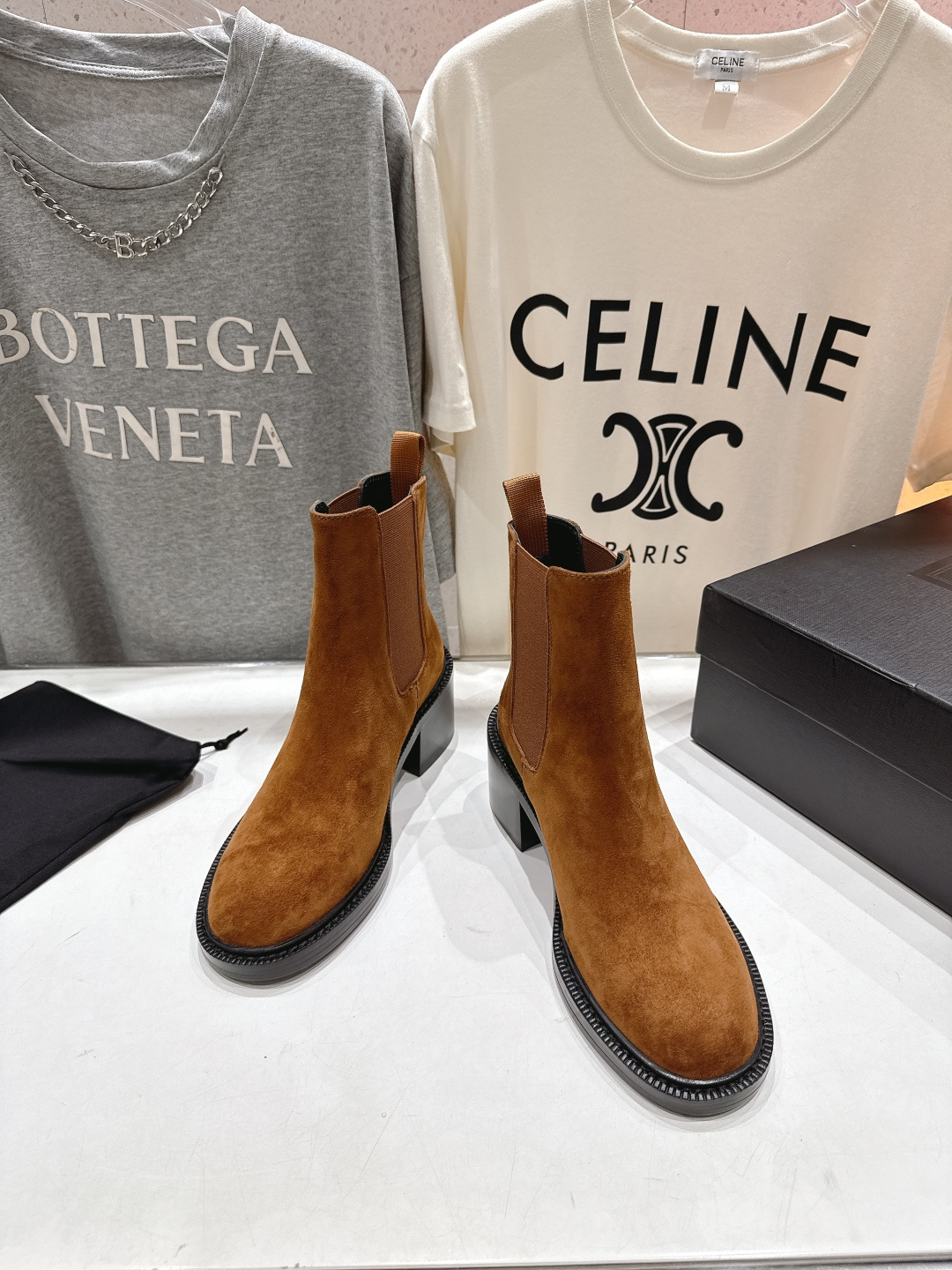 高版本出厂 SAINT LAURENT/圣罗兰YSL 25ss爆款平底布洛克英伦风切尔西短靴乐福鞋，20