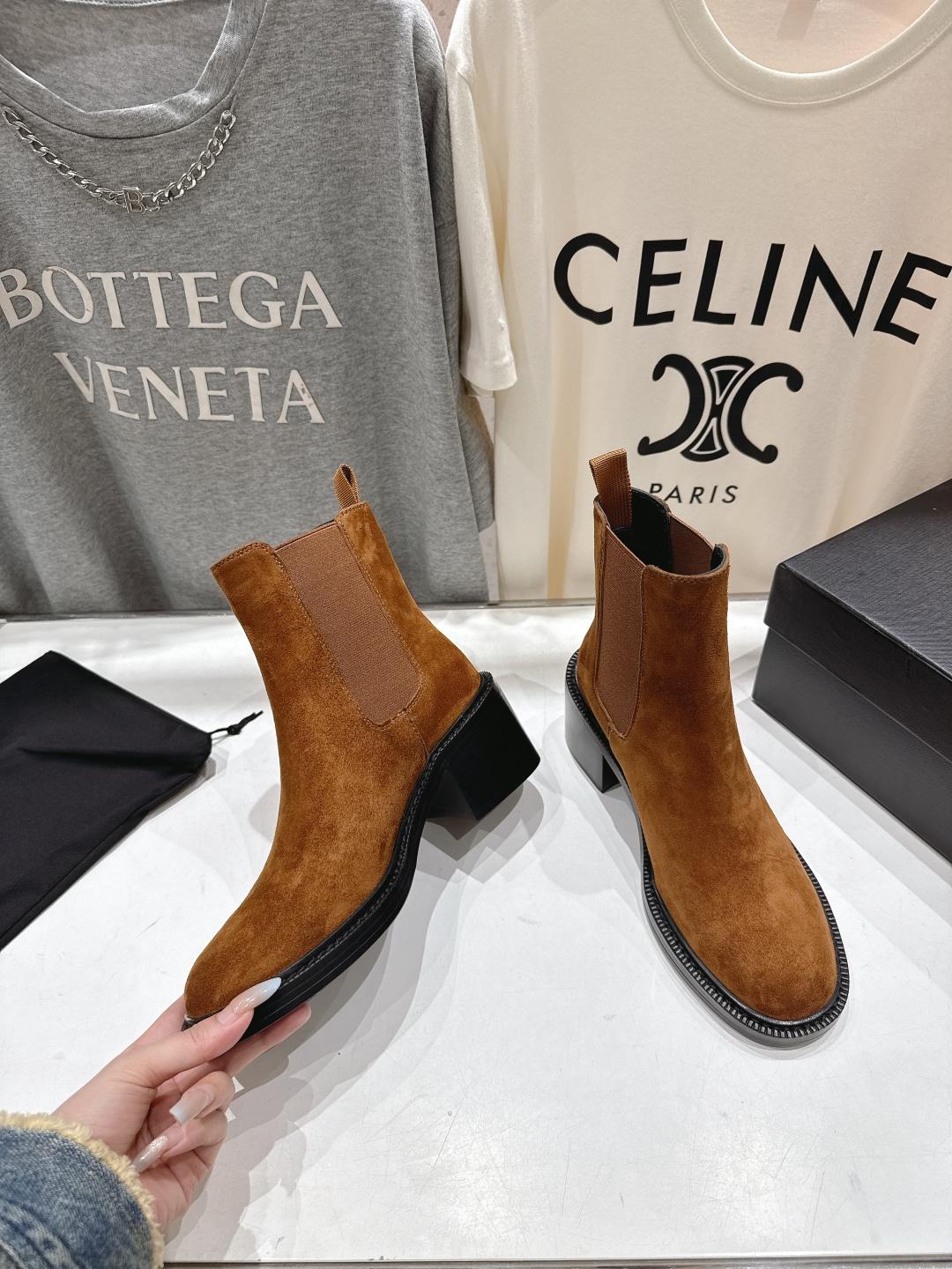 高版本出厂 SAINT LAURENT/圣罗兰YSL 25ss爆款平底布洛克英伦风切尔西短靴乐福鞋，20