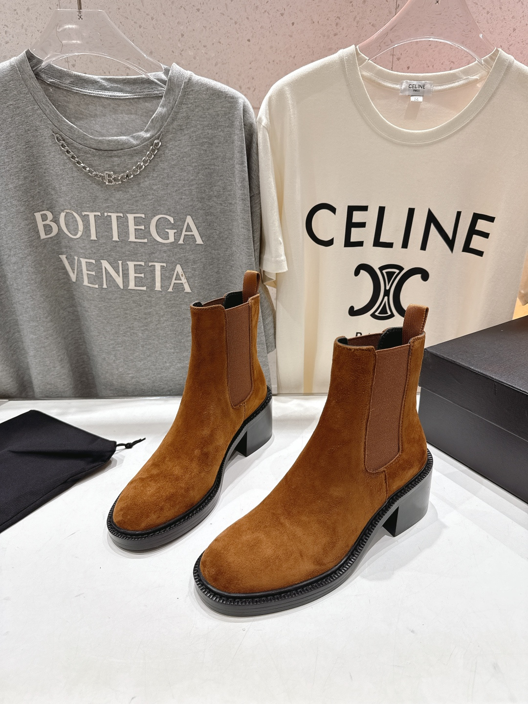 高版本出厂 SAINT LAURENT/圣罗兰YSL 25ss爆款平底布洛克英伦风切尔西短靴乐福鞋，20