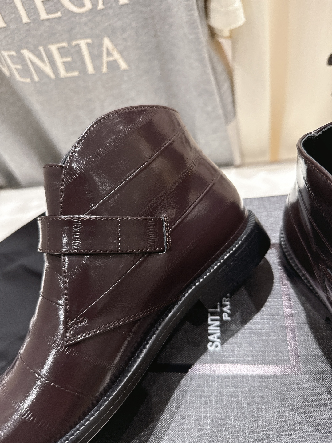 高版本出厂 SAINT LAURENT/圣罗兰YSL 25ss爆款平底布洛克英伦风切尔西短靴乐福鞋，20