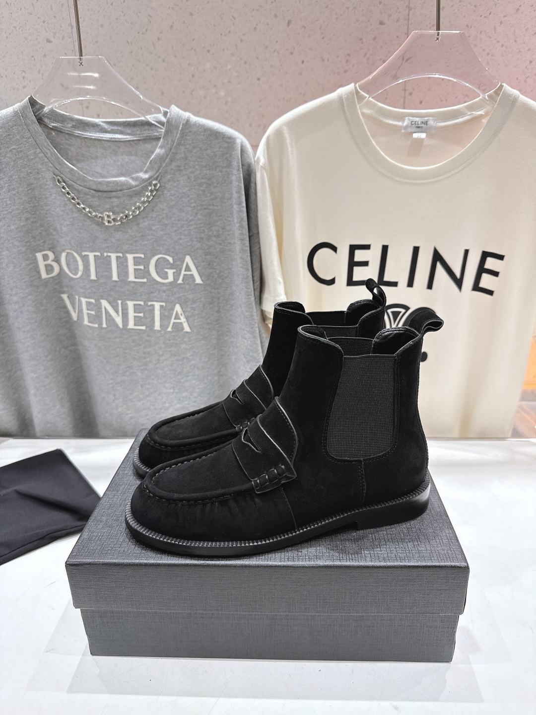 高版本出厂 SAINT LAURENT/圣罗兰YSL 25ss爆款平底布洛克英伦风切尔西短靴乐福鞋，20