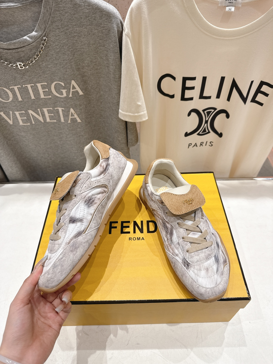 高版本出厂 Fendi*芬迪F029 26ss时装周走秀新款板鞋休闲运动鞋 FD match 升级新款 
