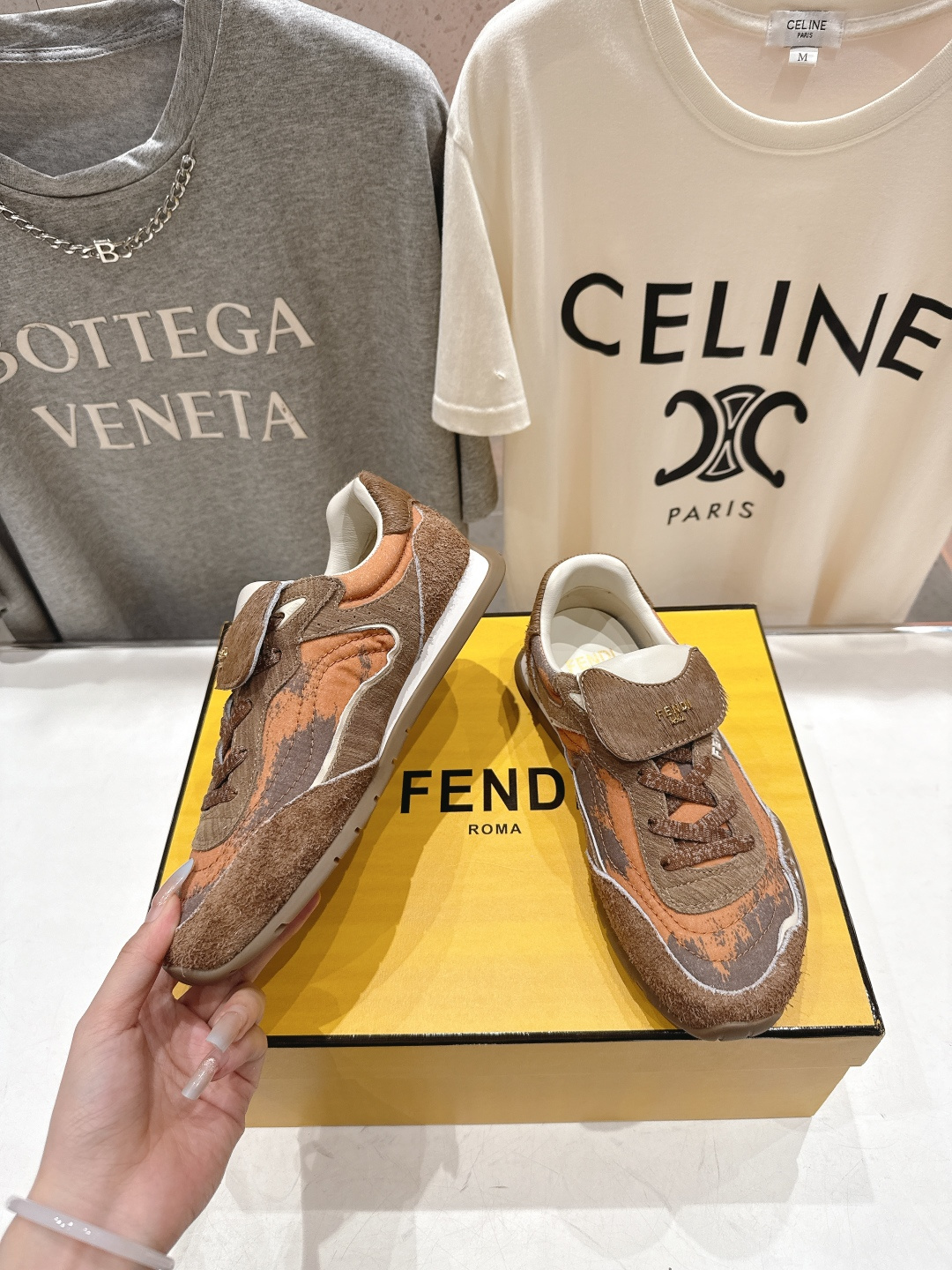 高版本出厂 Fendi*芬迪F029 26ss时装周走秀新款板鞋休闲运动鞋 FD match 升级新款 
