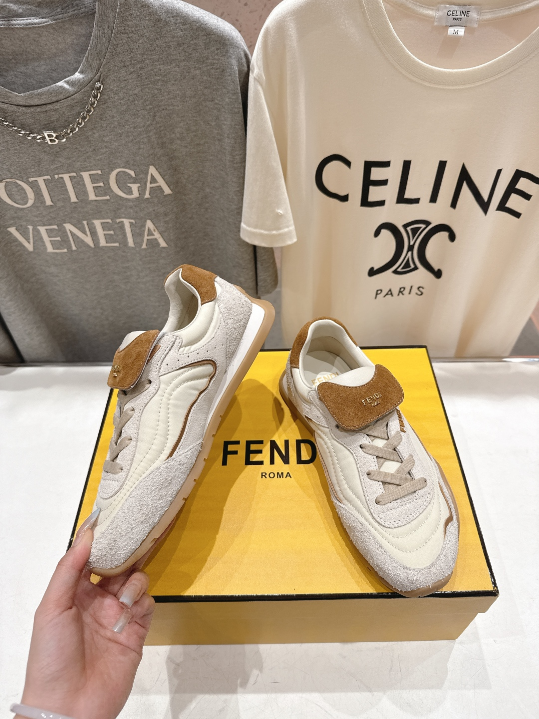 高版本出厂 Fendi*芬迪F029 26ss时装周走秀新款板鞋休闲运动鞋 FD match 升级新款 