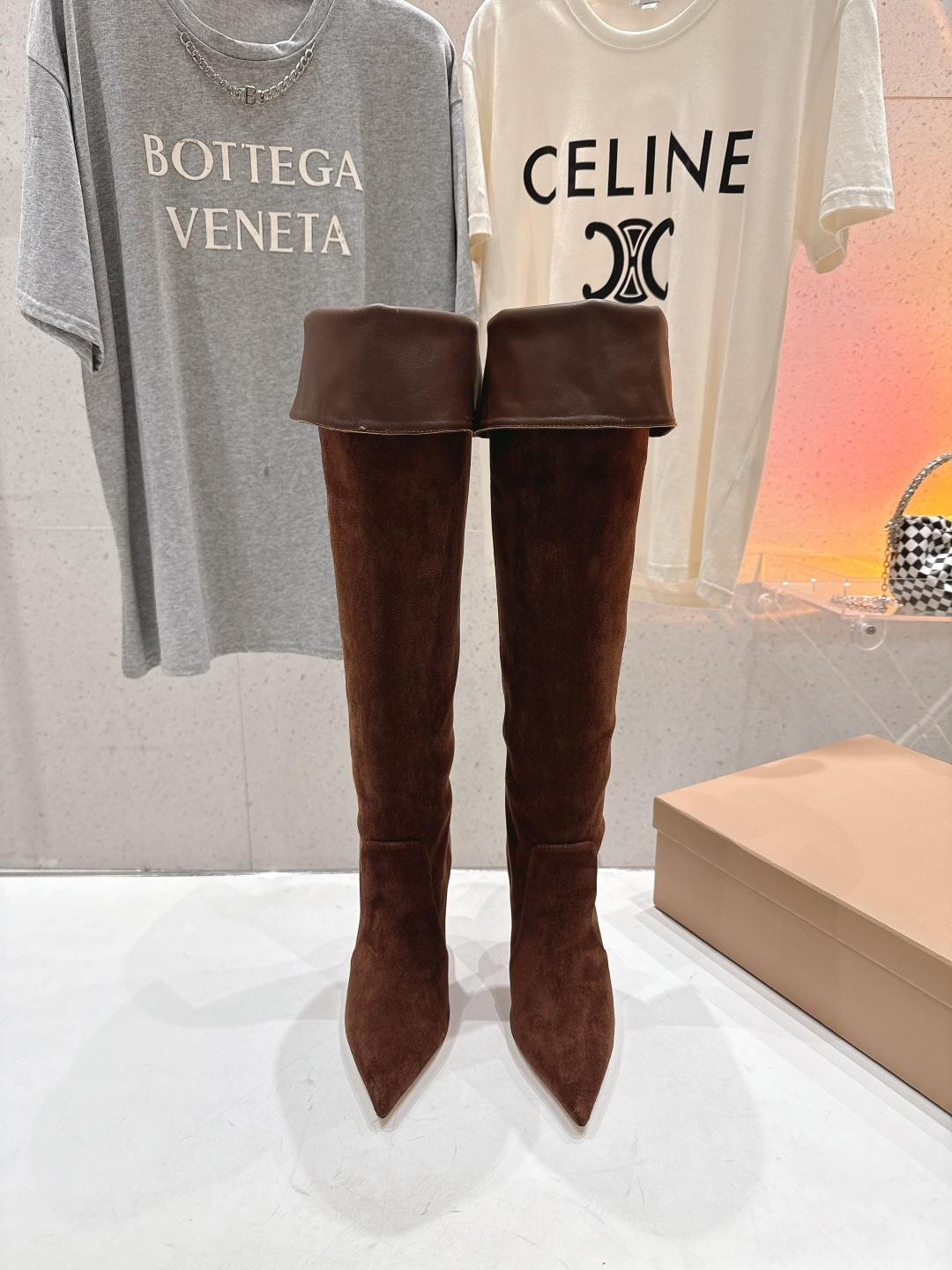 高版本出厂 Gianvito Rossi/吉安维托·罗西 F025 2025ss新款性感高跟过膝长靴折叠