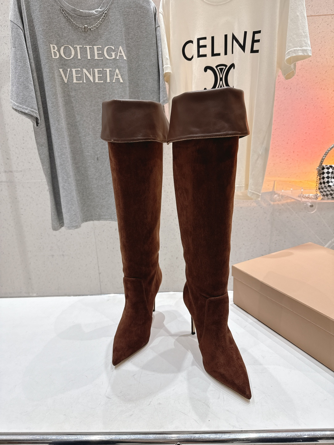 高版本出厂 Gianvito Rossi/吉安维托·罗西 F025 2025ss新款性感高跟过膝长靴折叠