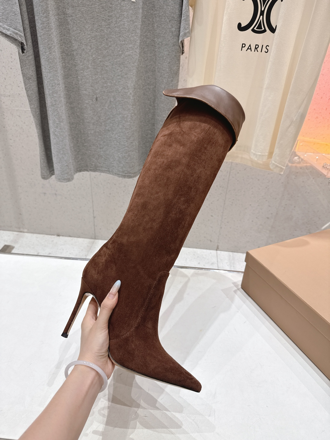 高版本出厂 Gianvito Rossi/吉安维托·罗西 F025 2025ss新款性感高跟过膝长靴折叠