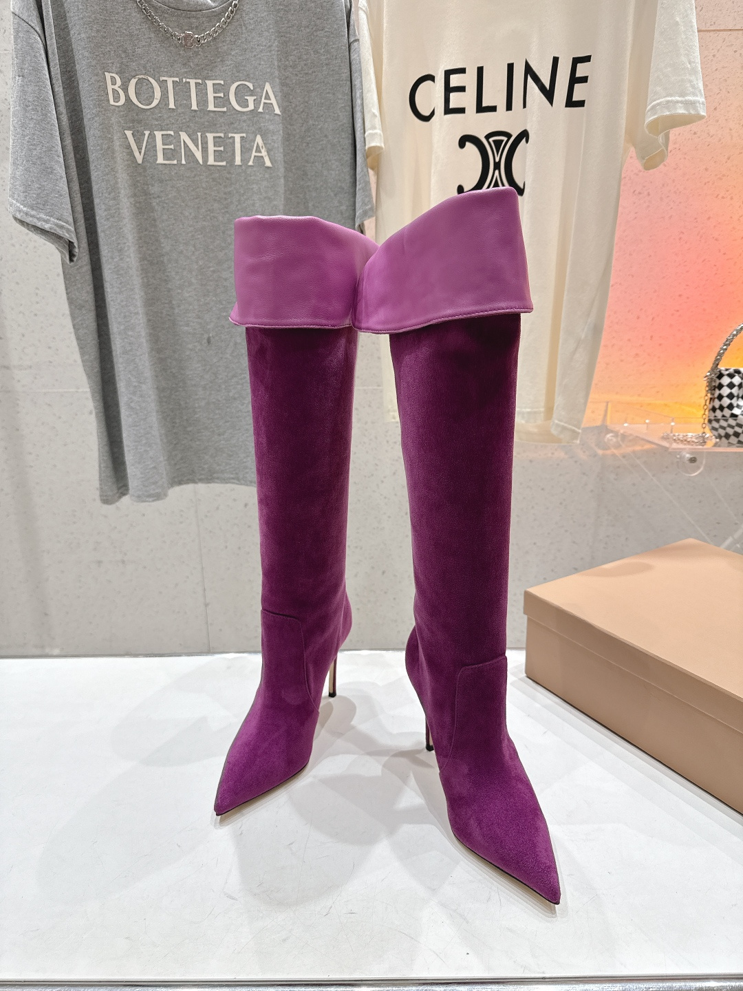 高版本出厂 Gianvito Rossi/吉安维托·罗西 F025 2025ss新款性感高跟过膝长靴折叠