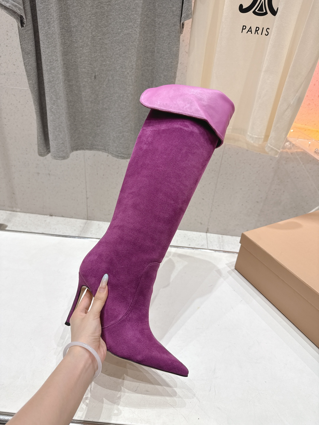 高版本出厂 Gianvito Rossi/吉安维托·罗西 F025 2025ss新款性感高跟过膝长靴折叠