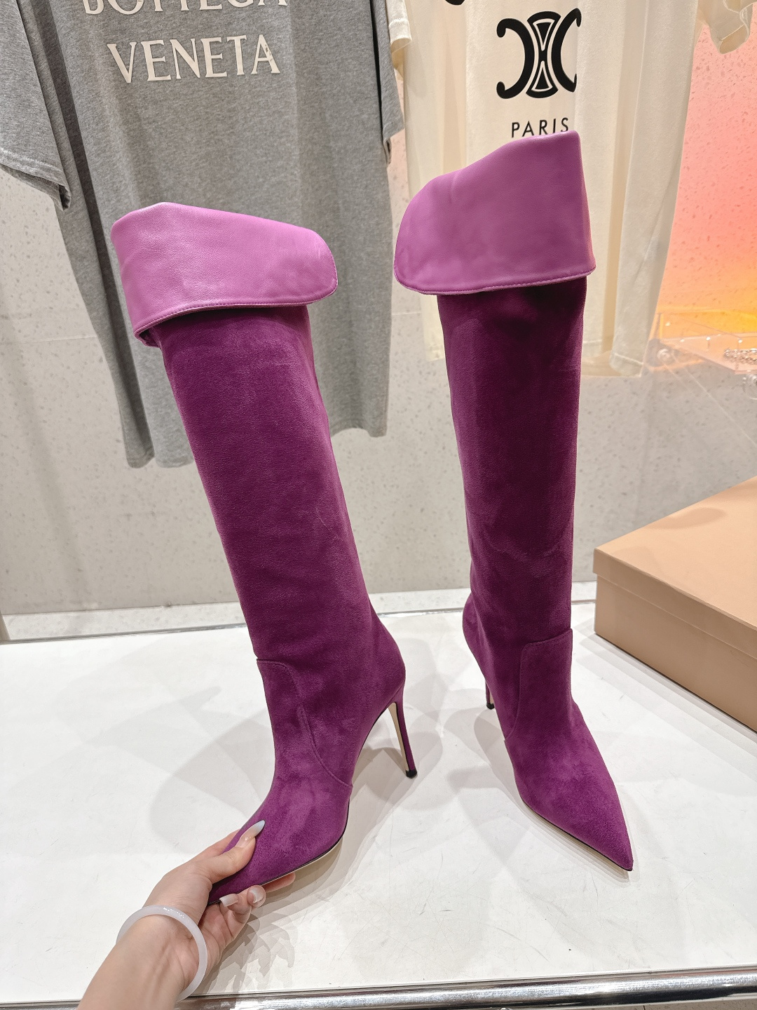 高版本出厂 Gianvito Rossi/吉安维托·罗西 F025 2025ss新款性感高跟过膝长靴折叠