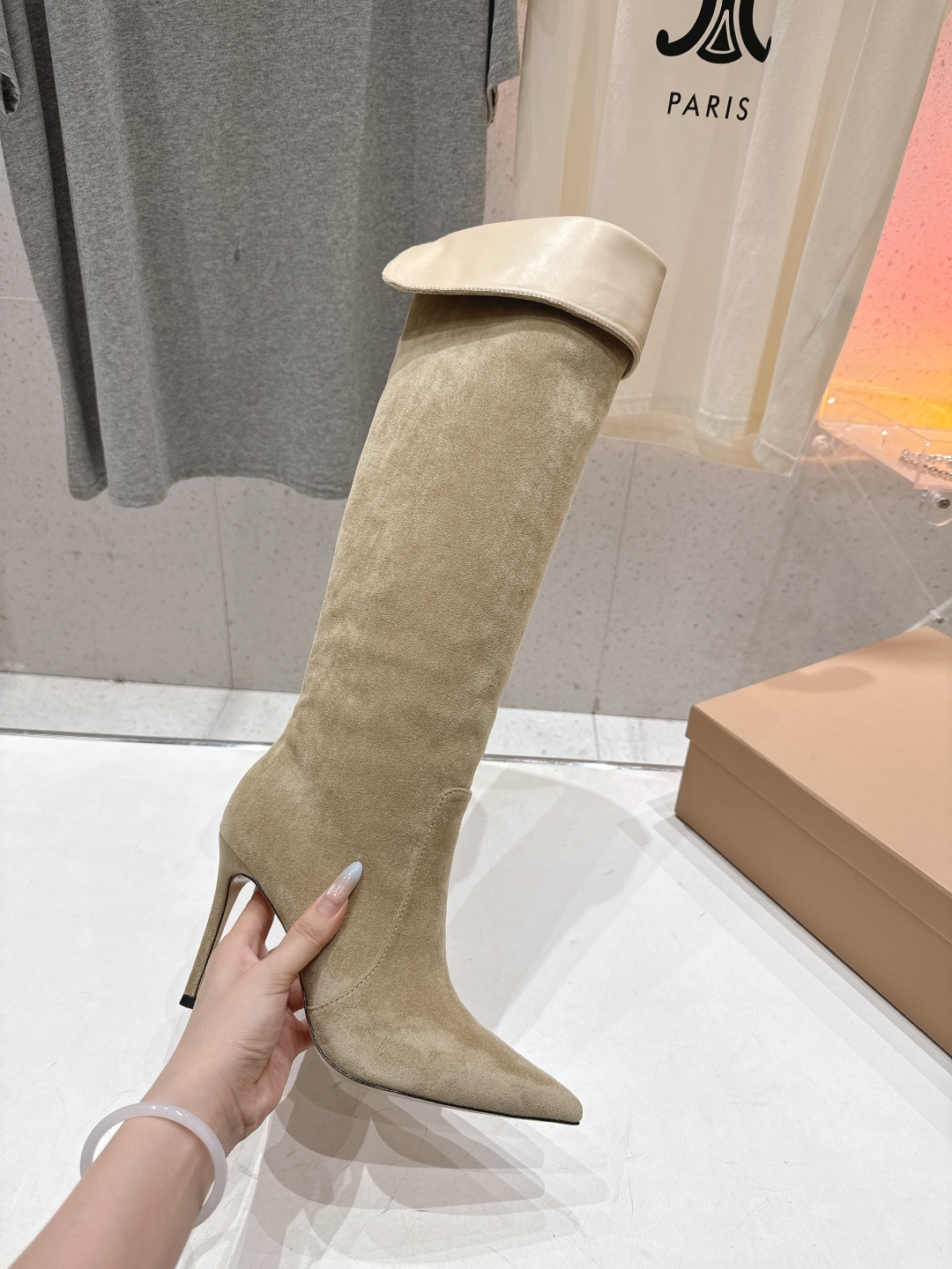 高版本出厂 Gianvito Rossi/吉安维托·罗西 F025 2025ss新款性感高跟过膝长靴折叠