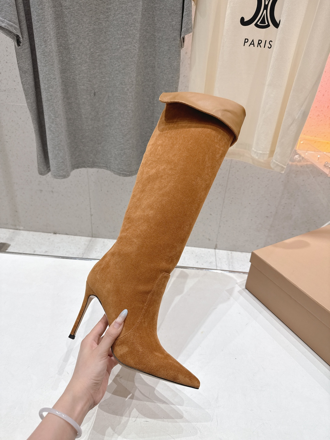 高版本出厂 Gianvito Rossi/吉安维托·罗西 F025 2025ss新款性感高跟过膝长靴折叠