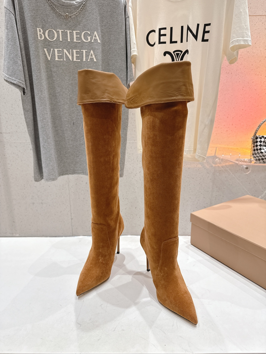 高版本出厂 Gianvito Rossi/吉安维托·罗西 F025 2025ss新款性感高跟过膝长靴折叠