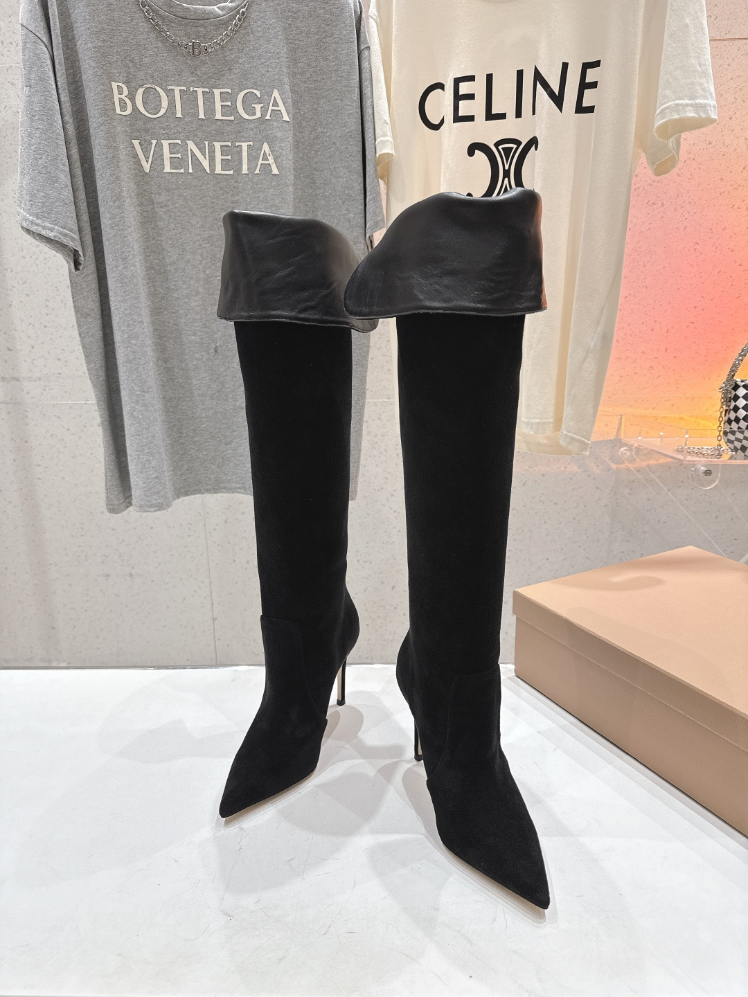 高版本出厂 Gianvito Rossi/吉安维托·罗西 F025 2025ss新款性感高跟过膝长靴折叠