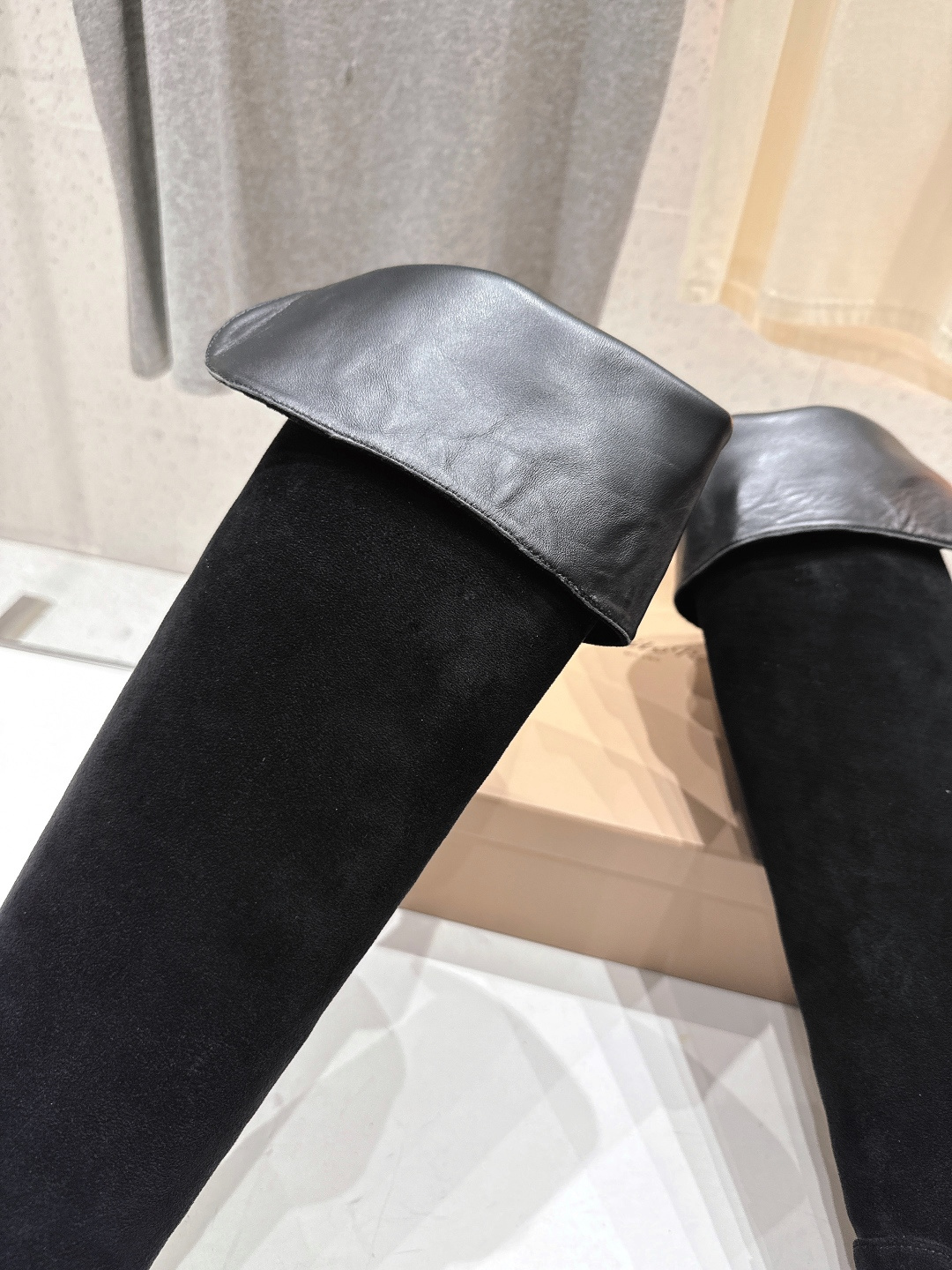 高版本出厂 Gianvito Rossi/吉安维托·罗西 F025 2025ss新款性感高跟过膝长靴折叠