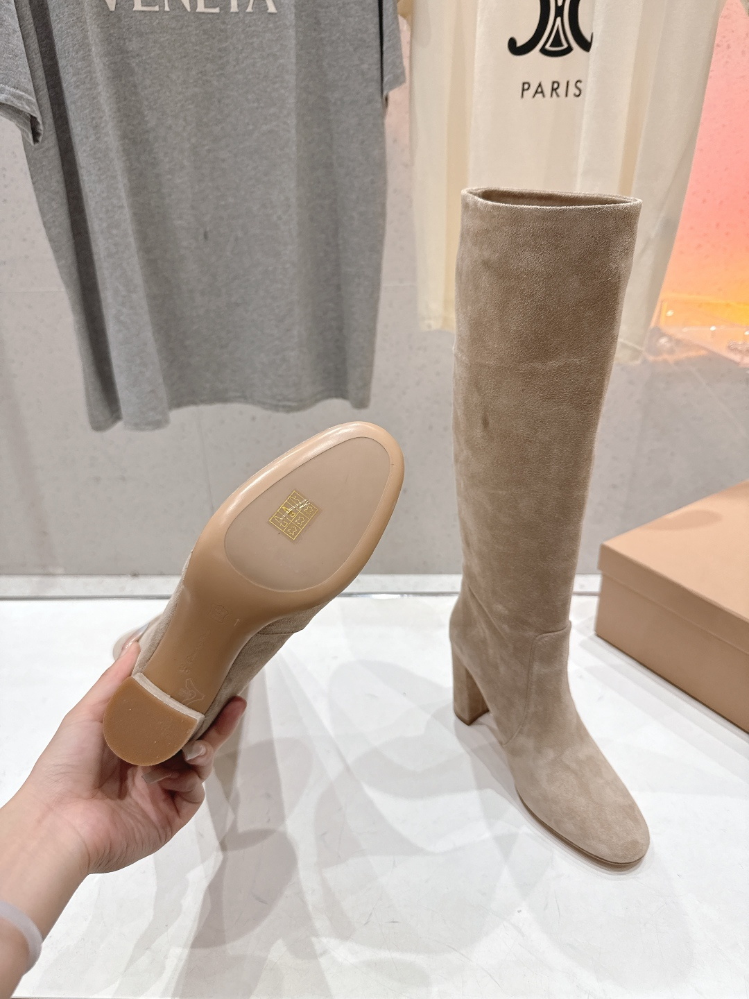 高版本出厂 Gianvito Rossi/吉安维托·罗西 F017 GR 2025ss新款性感高跟过膝长