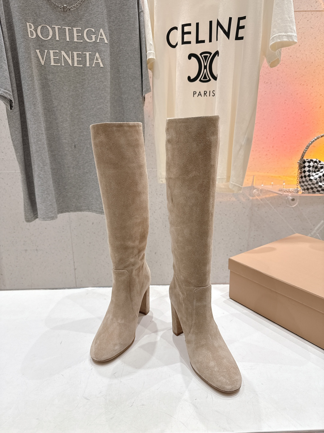 高版本出厂 Gianvito Rossi/吉安维托·罗西 F017 GR 2025ss新款性感高跟过膝长